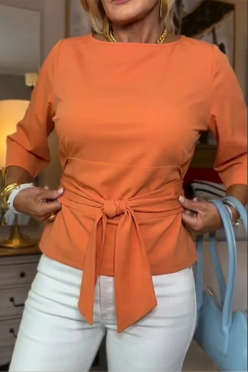 Martina | Stylový top s mašlí v pase